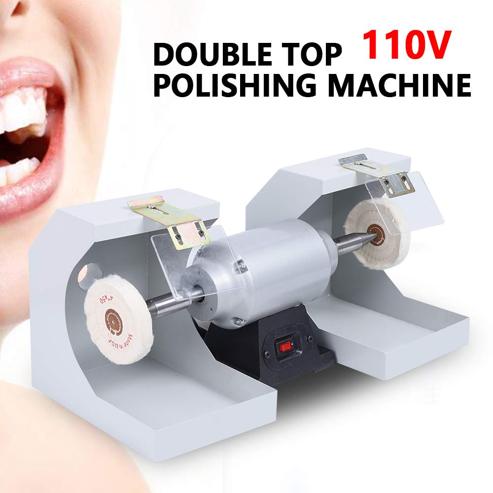 DNYSYSJ Jewelry Polishing Machine - 110V Bench Buffer Polisher for Gem, Metal, Woodworking & Dental Lab | Upgraded USA Stock | Perfect for Jewelry Making, Metal Finishing & Wood Carving