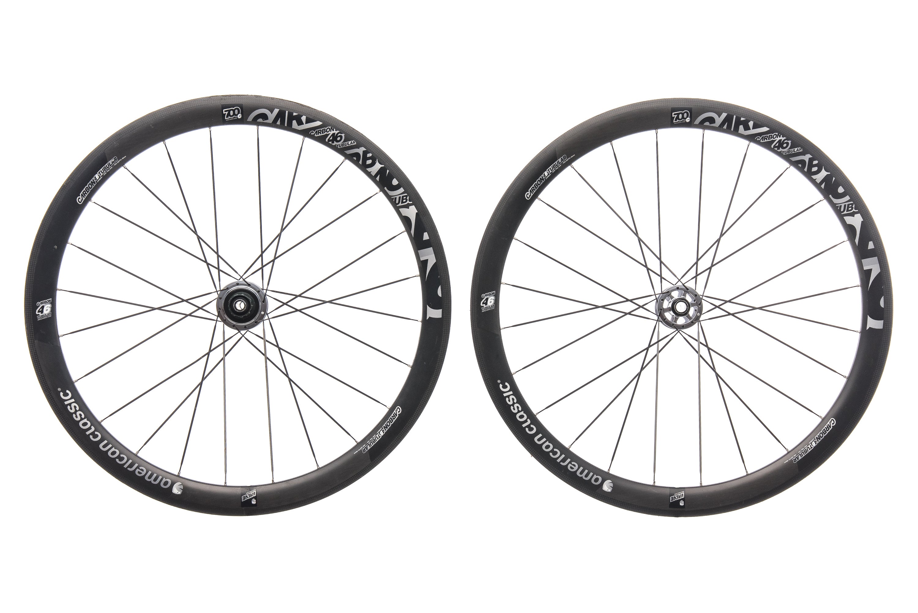 American Classic 46 Disc Carbon Tubular 700c Wheelset - Lightweight Road Bike Wheels for Racing & Performance Cycling