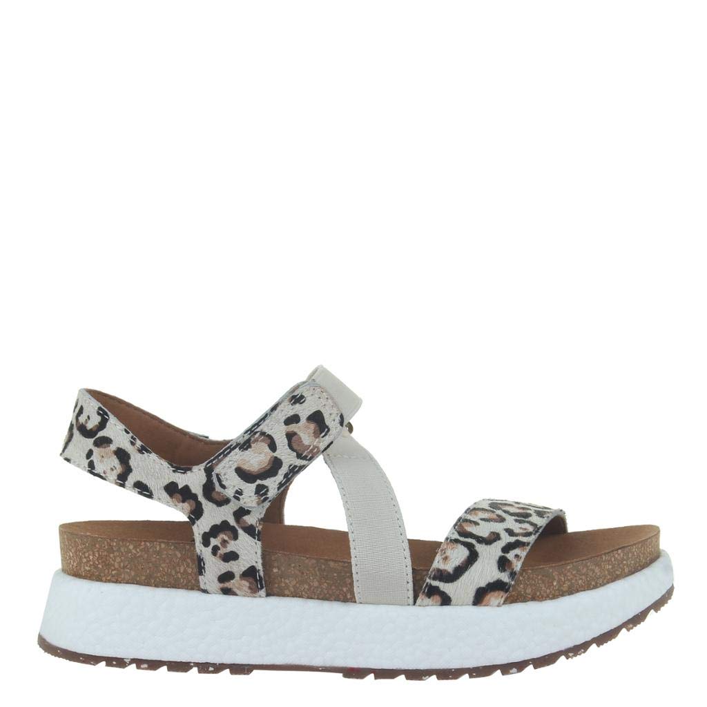 OTBT Women's Sierra Wedge Sandals - Animal Print Fashion Sandals - Size 6.5 M US - Comfortable Summer Wedges for Beach, Vacation & Casual Outings