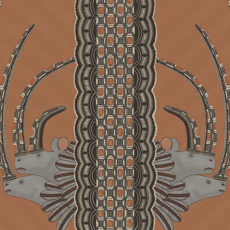 Cole and Son Jabu Tan Wallpaper | Premium Designer Wallpaper for Living Room, Bedroom & Home Decor