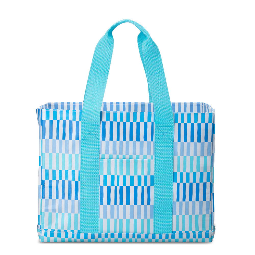 Glacier Stripe Jumbo Tote Bag - Large Canvas Beach Bag for Women, Waterproof & Durable Shopping Tote - Perfect for Travel, Gym, Grocery & Daily Use