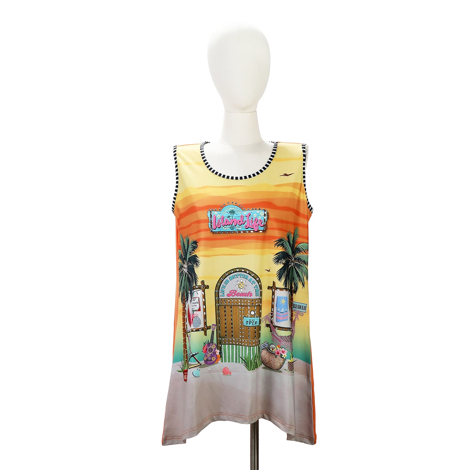 Nicole Lee Bling Tunic Tank Top for Women - Sparkling Sequin Summer Tops for Casual Wear, Beach Outfits & Night Out