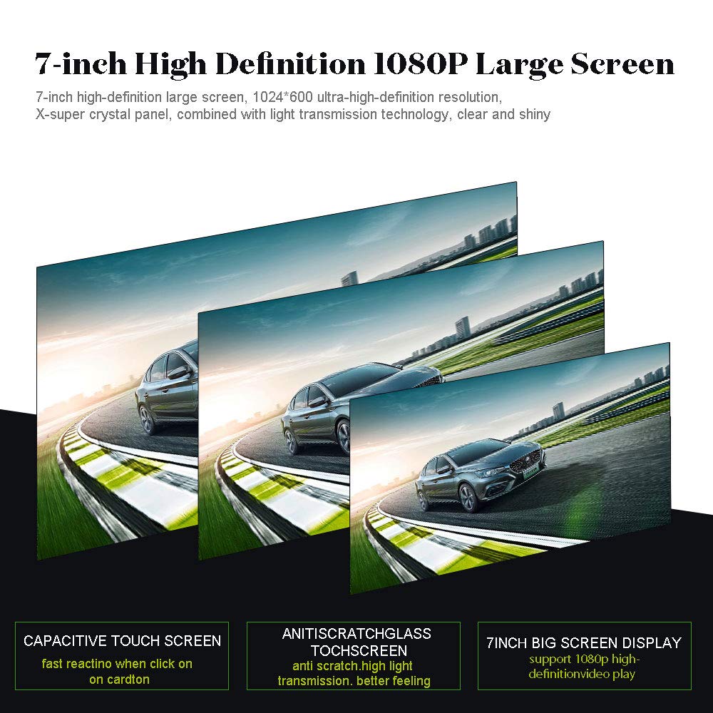 Hikity 7 Inch Single Din Touchscreen Car Stereo with Flip Out Screen - Bluetooth, FM Radio, Mirror Link, USB/TF/AUX Input, EQ, SWC & Backup Camera | Perfect for Car Audio Upgrade & Hands-Free Driving