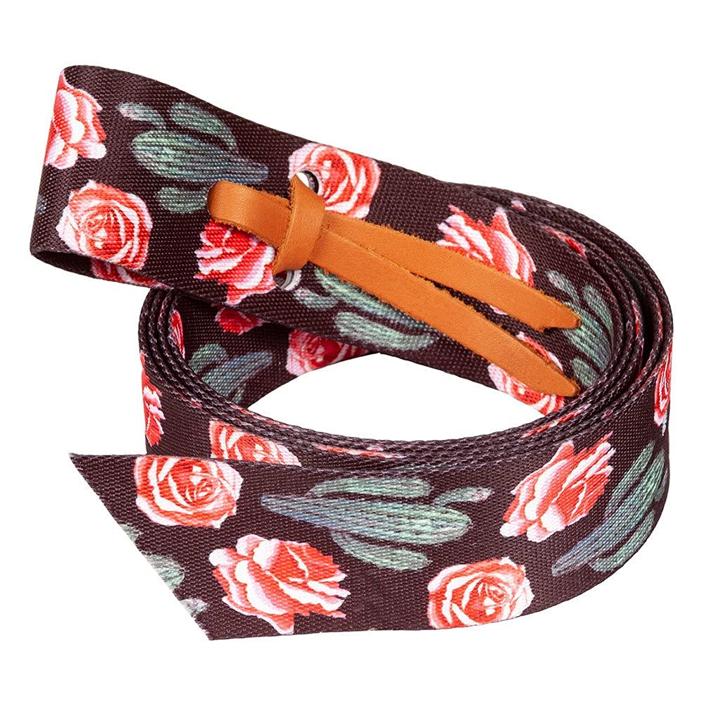 Mustang Cactus Rose Nylon 6 Foot Tie Down Strap - Heavy Duty Straps for Securing Cargo, Motorcycles, ATVs & Outdoor Gear