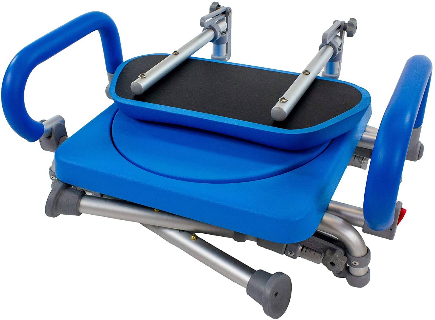 Liberty Folding Shower Chair with Swivel Seat - Adjustable Bath Seat for Elderly & Disabled - Non-Slip Shower Stool for Safe Bathing & Toilet Use - Perfect for Bathroom Safety & Mobility Assistance