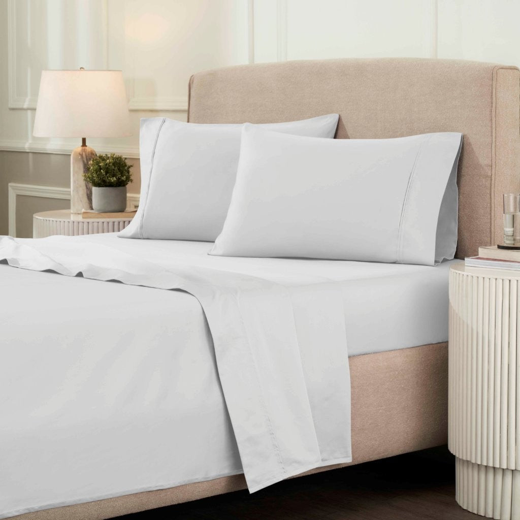 Luxury 1200 Thread Count Egyptian Cotton Deep Pocket Bed Sheet Set - Queen Size, Soft & Breathable for Ultimate Comfort - Perfect for Master Bedroom, Guest Room & Hotel Use