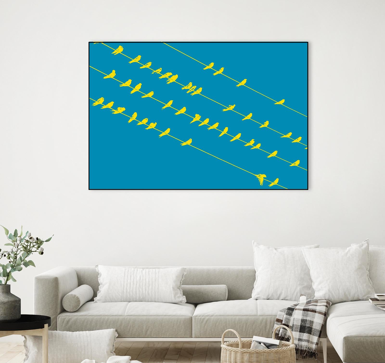 Birds on Wires - Decorative Wall Art for Home & Office - Perfect for Living Room, Bedroom, and Workspace Decor