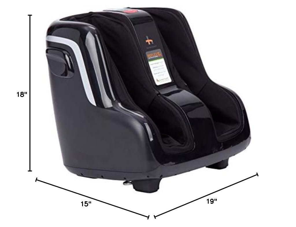 Human Touch Reflex5s Foot and Calf Massager - Kneading & Compression Therapy for Plantar Fasciitis, Stress Relief, and Improved Circulation - Adjustable Fit for Men & Women (Size 12) - 1 Year Warranty - Perfect for Home Relaxation, Office Stress Relief, and Post-Workout Recovery