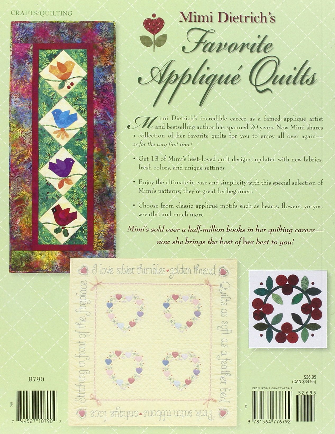 Mimi Dietrich's Favorite Appliqué Quilts - Handmade Patchwork Quilts for Home Decor, Bedding & Gift Ideas | Perfect for Nursery, Living Room & Cozy Bedroom