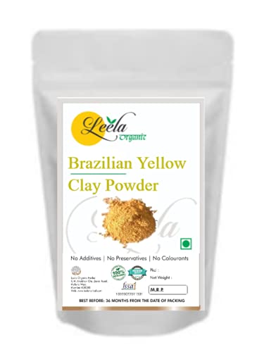 Organic Brazilian Yellow Clay Powder for Face & Hair Care - 1Kg | Skin Whitening, Detoxifying & Nourishing | Ideal for Facial Masks, Body Scrubs & Hair Treatments