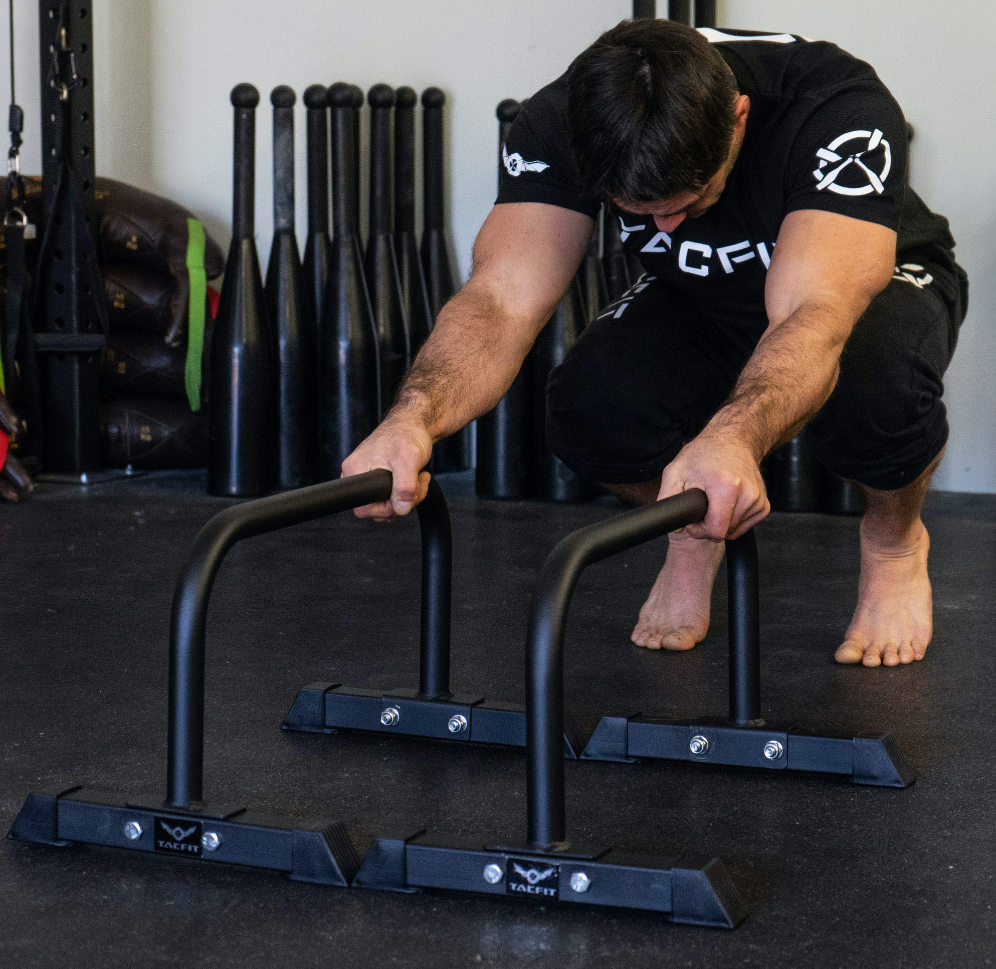 Parallettes Bars - Adjustable Push Up & Dip Bars for Home Gym Workouts | Perfect for Calisthenics, CrossFit & Strength Training