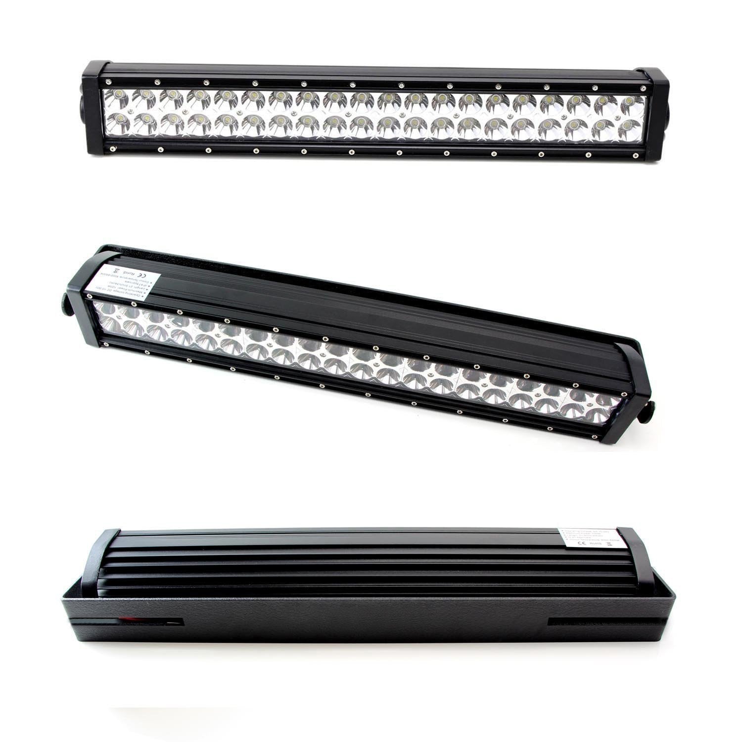 120W 20 LED Light Bar with Mounting U Bracket & Wiring Kit - Waterproof Off Road Lights for Truck, SUV, Jeep, 4x4, ATV - Perfect for Night Driving, Camping & Off-Road Adventures