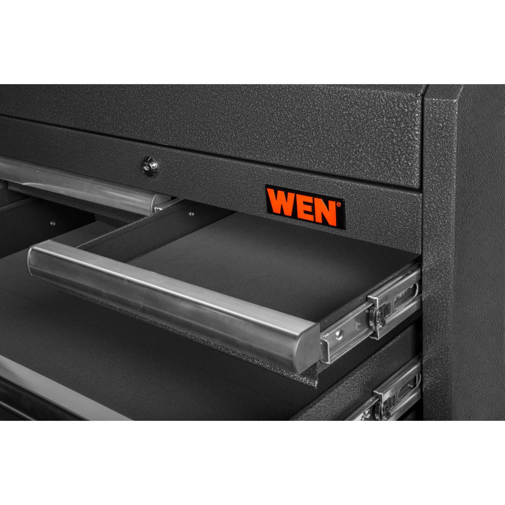 WEN GG261T 26-Inch Heavy Duty Tool Chest - 21 Gauge Powder Coated Steel Toolbox for Garage, Workshop & Professional Use | Durable Storage for Tools & Equipment
