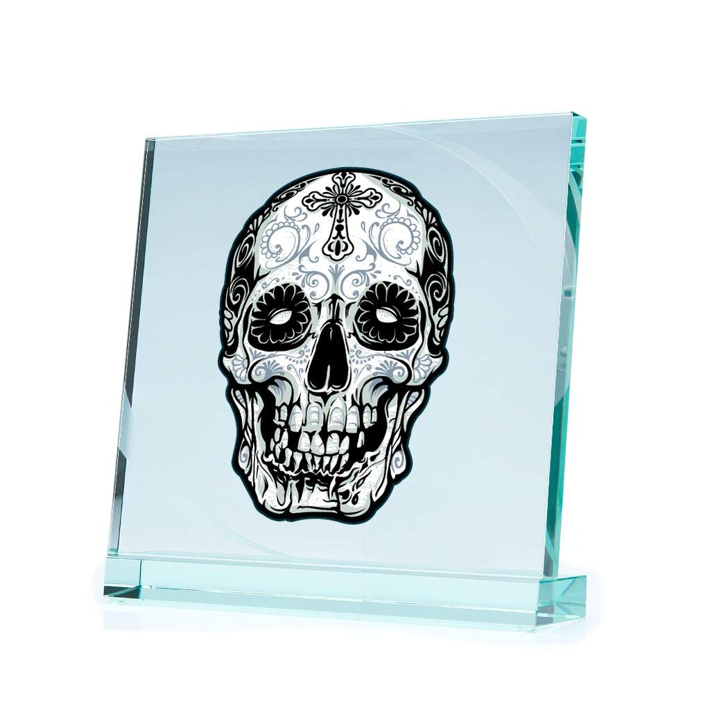 Waterproof Skull Decal Sticker for Racing Motorbikes & Vehicles - 5 x 3.36 Inches - Durable Vinyl for Helmets, Laptops, Tablets - Perfect for Bikers, Racers & Motorsport Enthusiasts