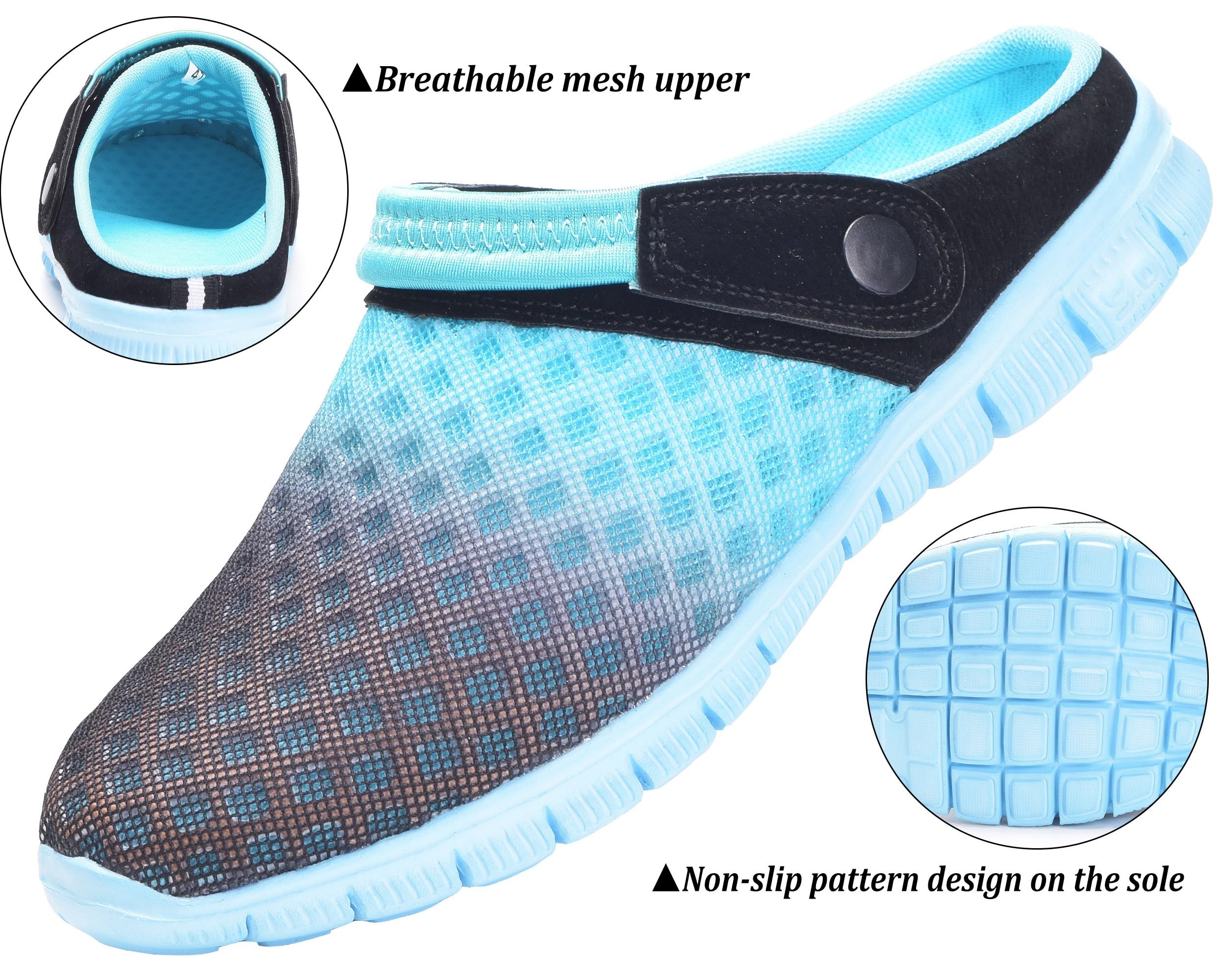 **Breathable Mesh Garden Clogs for Men & Women - Non-Slip Summer Mules, Outdoor Beach Sandals & Comfortable Slippers - Perfect for Gardening, Beach Walks, and Casual Wear**
