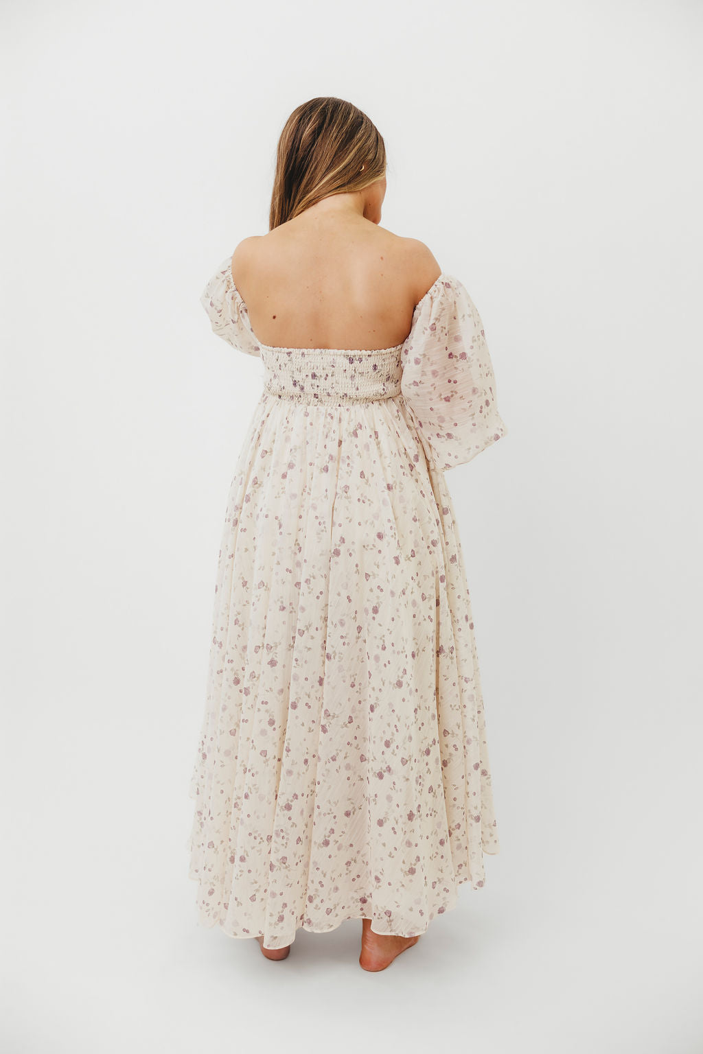 Dear Lily Floral Maxi Dress in Lilac - Maternity & Bump Friendly Women's Summer Dress for Beach, Wedding & Special Occasions
