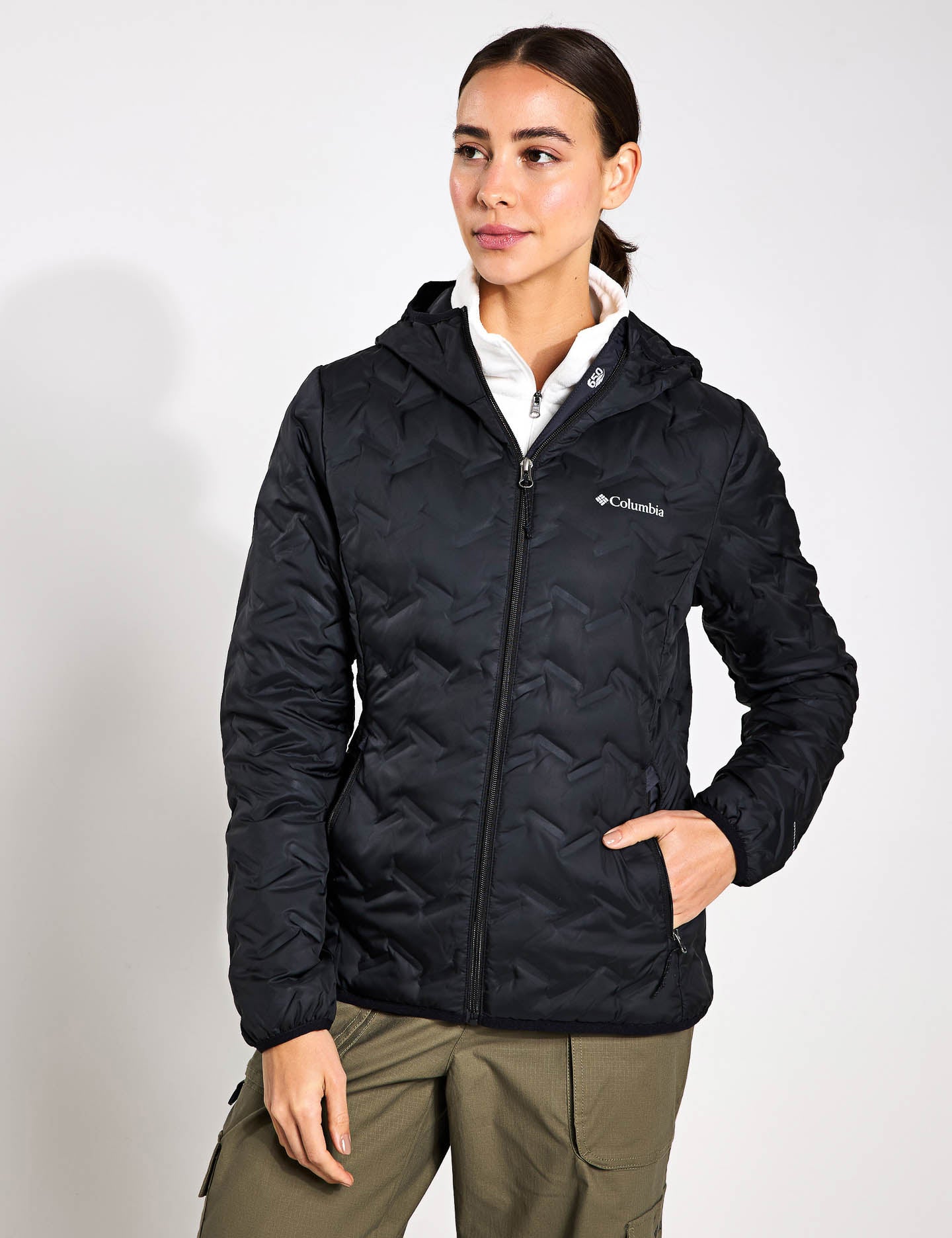 Delta Ridge II Down Hooded Jacket for Men - Lightweight Waterproof Winter Coat, Warm Insulated Puffer Jacket with Hood - Perfect for Skiing, Hiking & Outdoor Activities (Black)