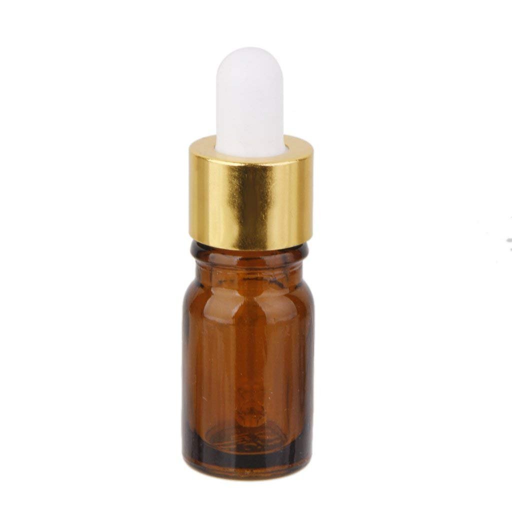 5 Pack Amber Glass Dropper Bottles with Pipette - 1oz (30ml) Essential Oil Bottles for DIY Aromatherapy, Perfume, CBD Oil & Skincare - Reusable Leak-Proof Storage Containers for Home & Travel Use