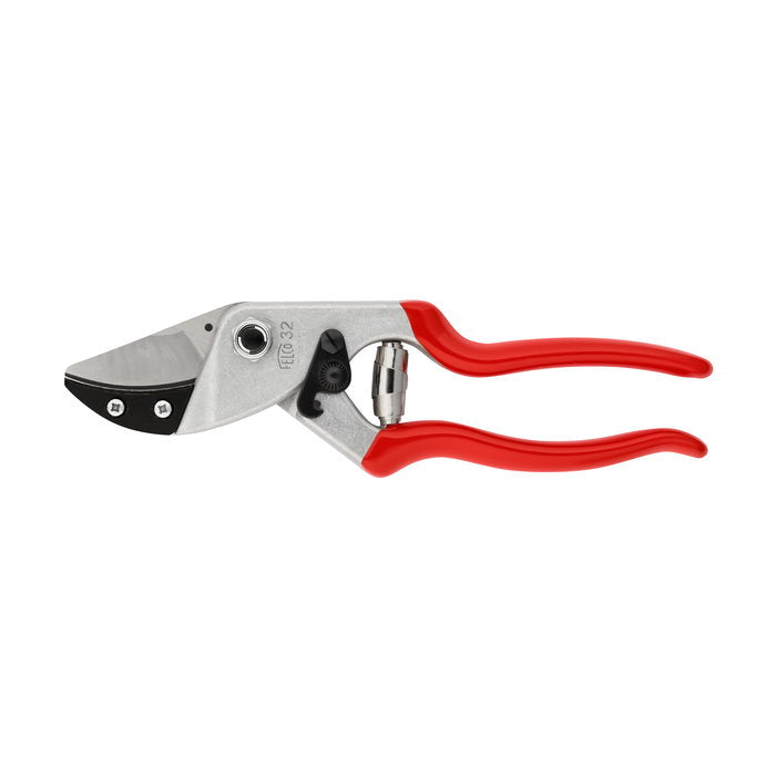 Felco F32 One-Hand Curved Anvil Pruning Shears - Professional Garden Scissors for Precise Cutting of Stems & Branches | Ideal for Gardening, Landscaping & Horticulture