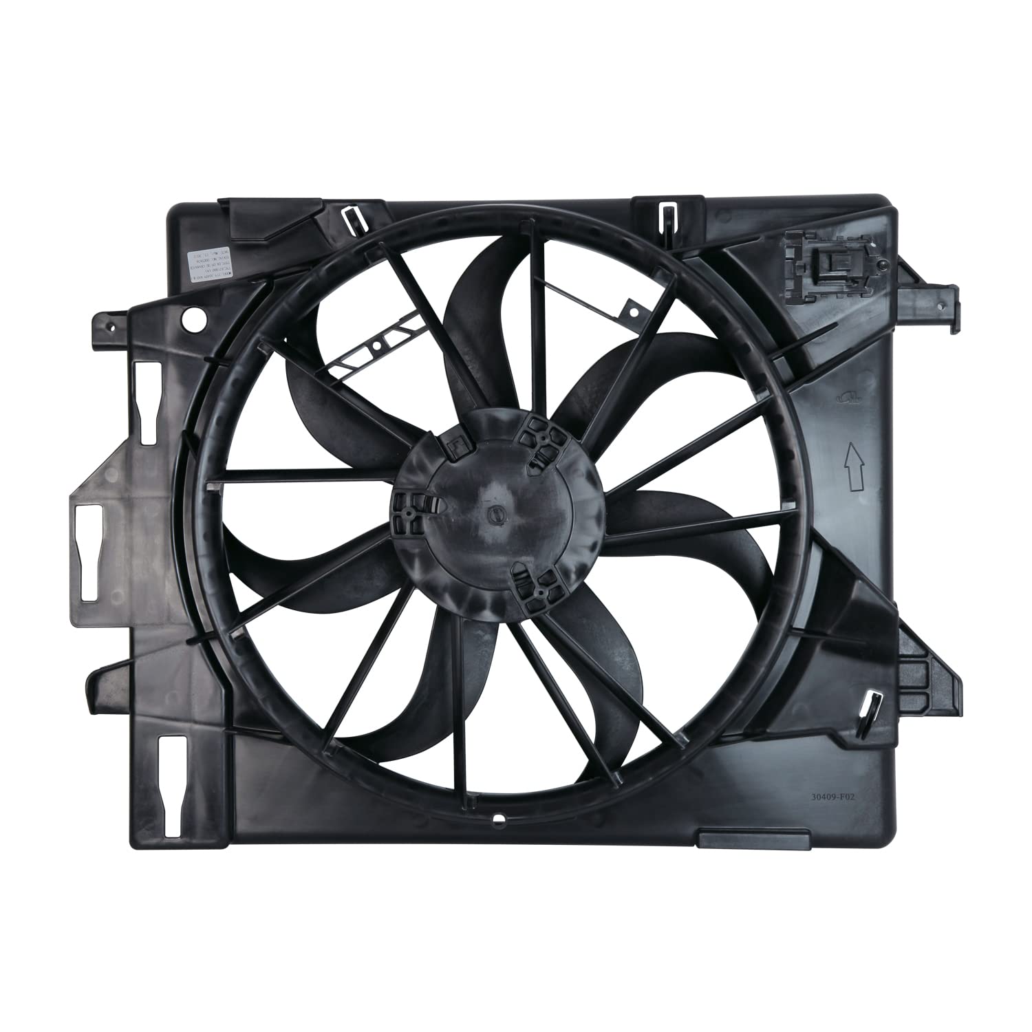 TYC 621860 Cooling Fan Assembly Replacement for 2008-2016 Dodge Caravan & Grand Caravan - Engine Cooling System Part for Improved Performance & Overheating Prevention