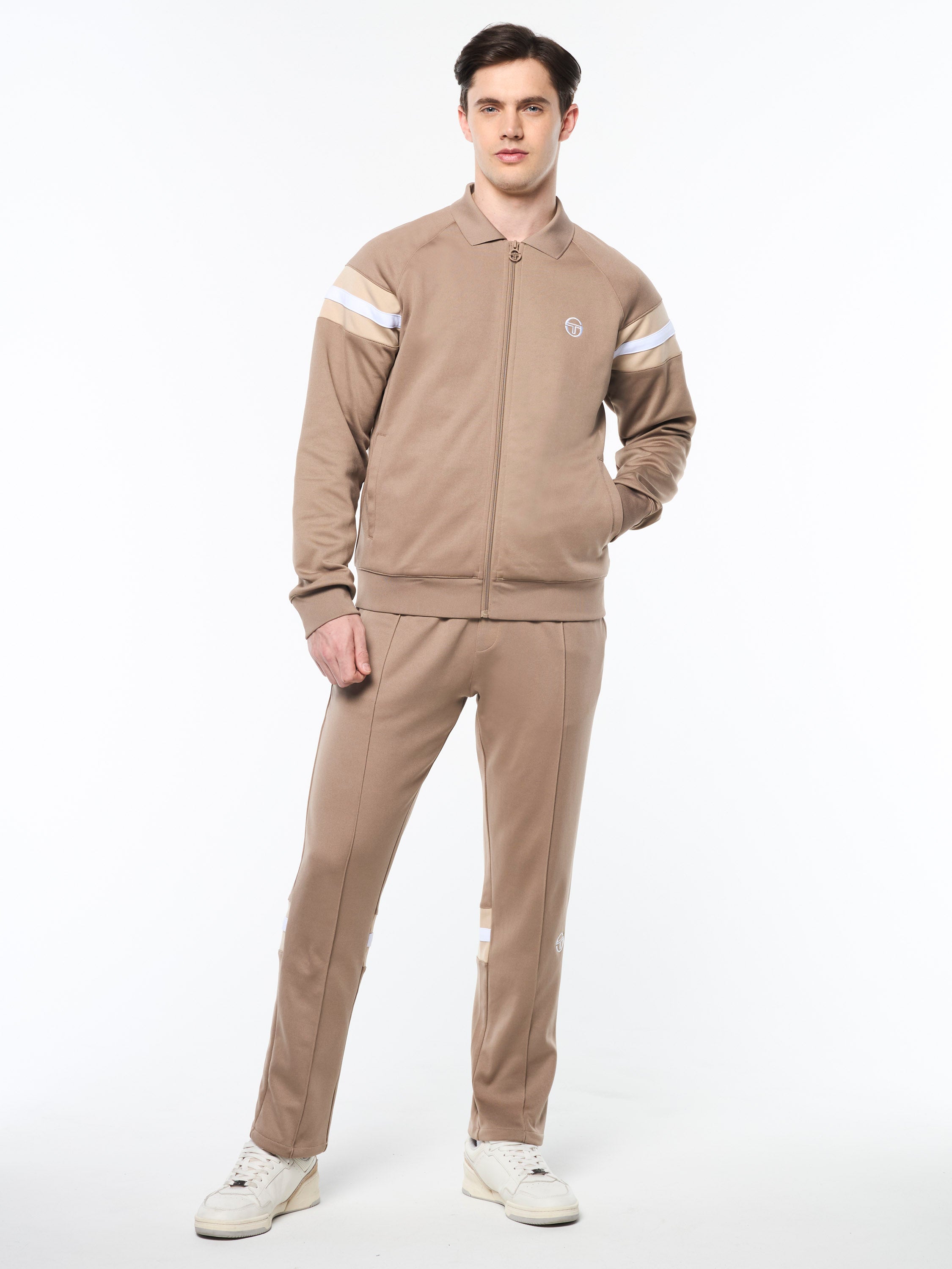 Rimini Track Jacket for Men & Women - Lightweight Taupe Grey Running Jacket - Perfect for Jogging, Hiking & Outdoor Activities