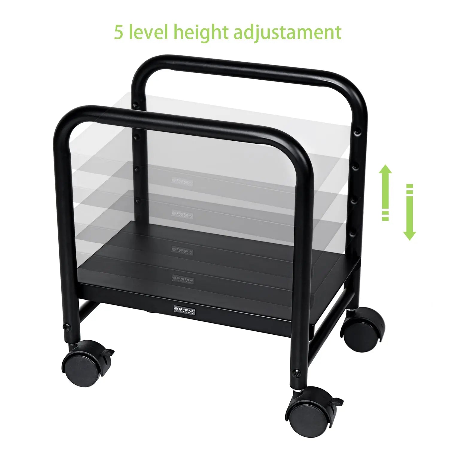 Adjustable Laptop Stand for Desk - Ergonomic & Portable Computer Riser with Height Adjustment - Perfect for Home Office, Gaming, and Workstation Setup - Black