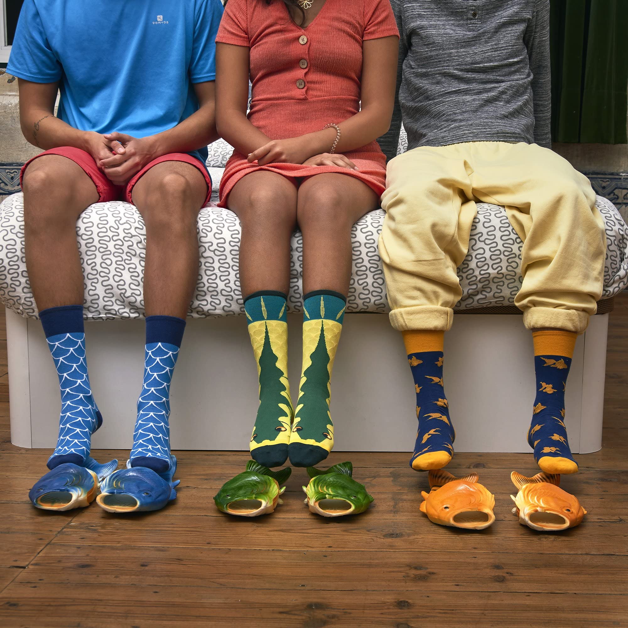 Coddies Fish Socks for Men & Women - Funny Fishing Novelty Socks with Realistic Fish Design - Perfect Crazy Socks Gift for Anglers, Fishermen & Outdoor Lovers - Great for Fishing Trips, Camping & Outdoor Adventures