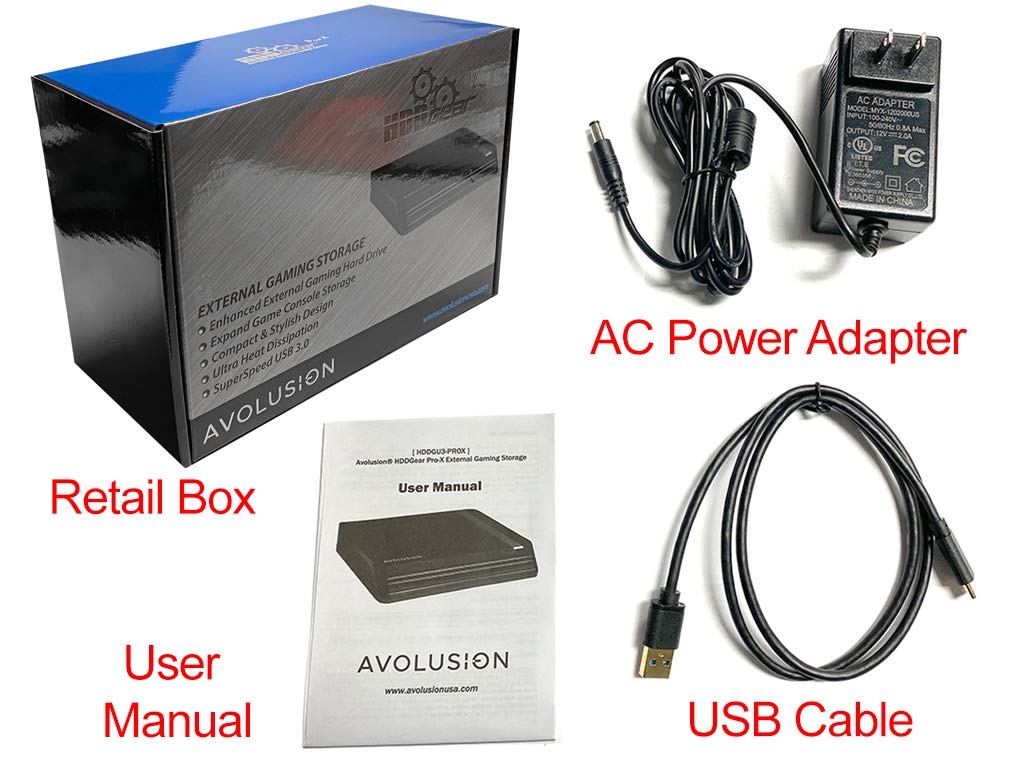 Avolusion HDDGear Pro X 10TB USB 3.0 External Hard Drive for Xbox One X/S/Original - Preformatted Gaming Storage (Renewed) - Perfect for Game Backups & Media Storage