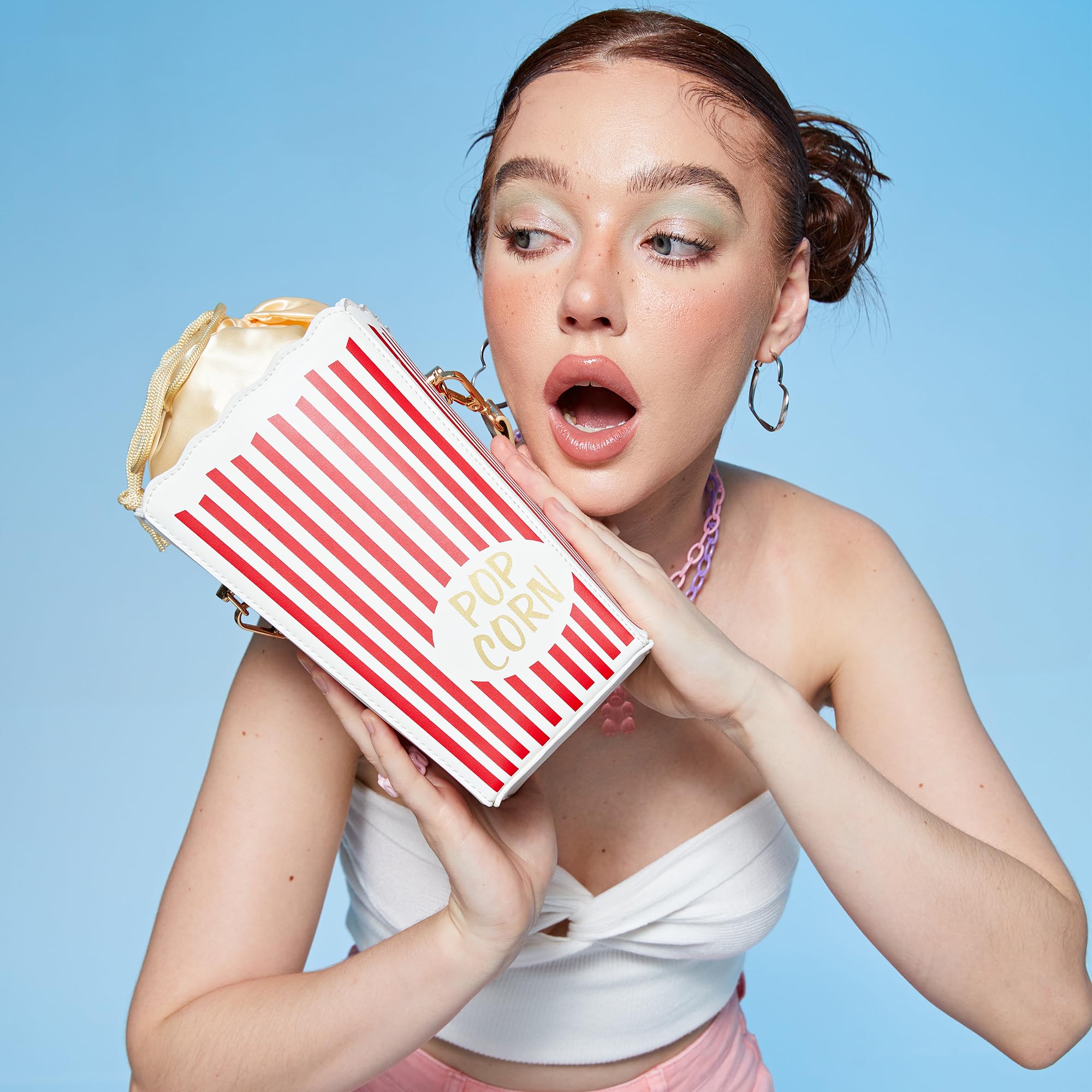Trendy Popcorn Box Style Crossbody Bag for Women - Fashionable Clutch, Shoulder Bag & Purse - Perfect for Parties, Date Nights & Casual Outings