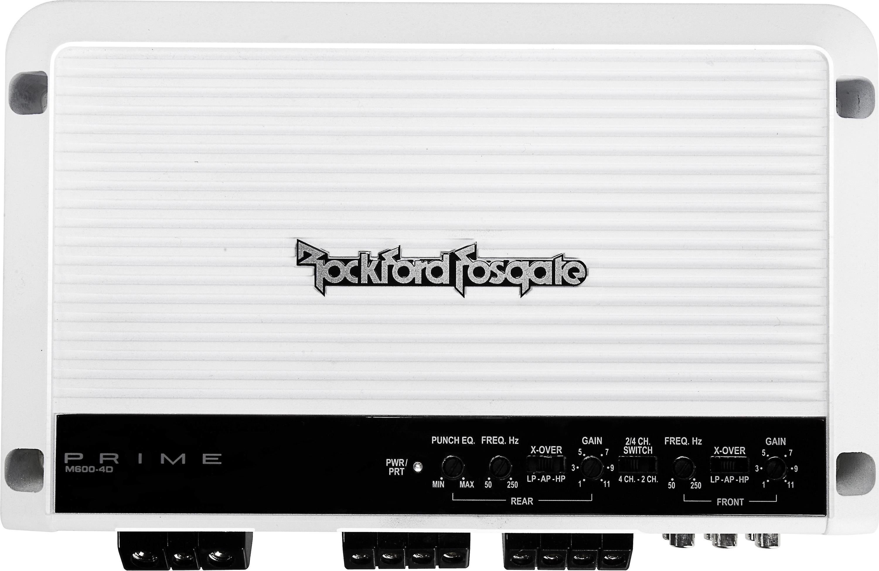 Rockford Fosgate M600 4D Marine Amplifier - 600W 4-Channel Waterproof Boat Stereo Amp for Marine Audio Systems | Perfect for Boats, Yachts & Watercrafts