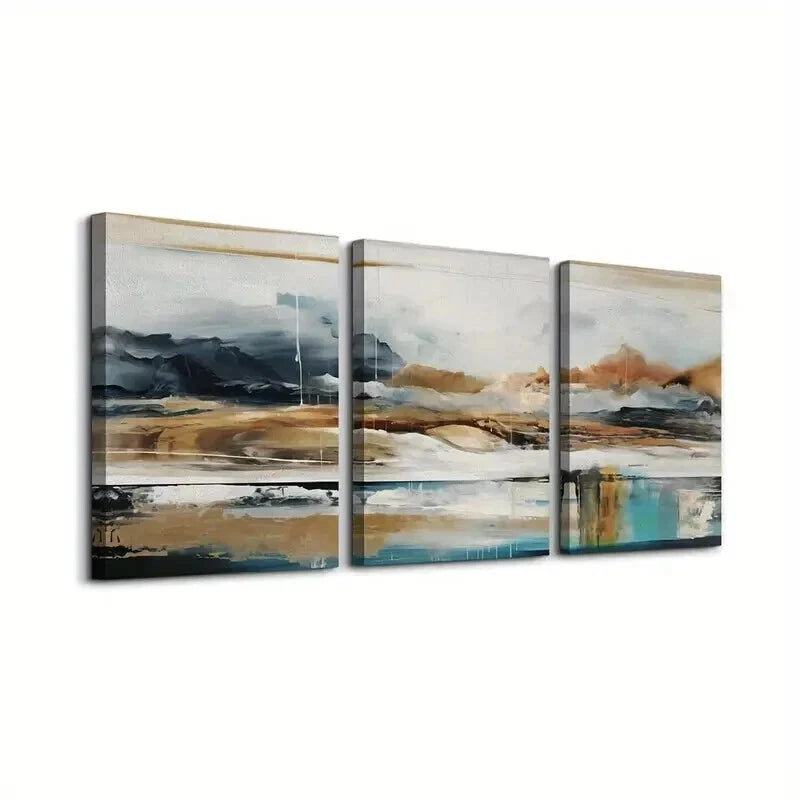 3-Piece Abstract Black and White Wall Art Set - Framed Canvas Prints 40x60cm | High Quality Australian Made | Modern Home & Office Decor | Ready to Hang Living Room Bedroom Wall Decor