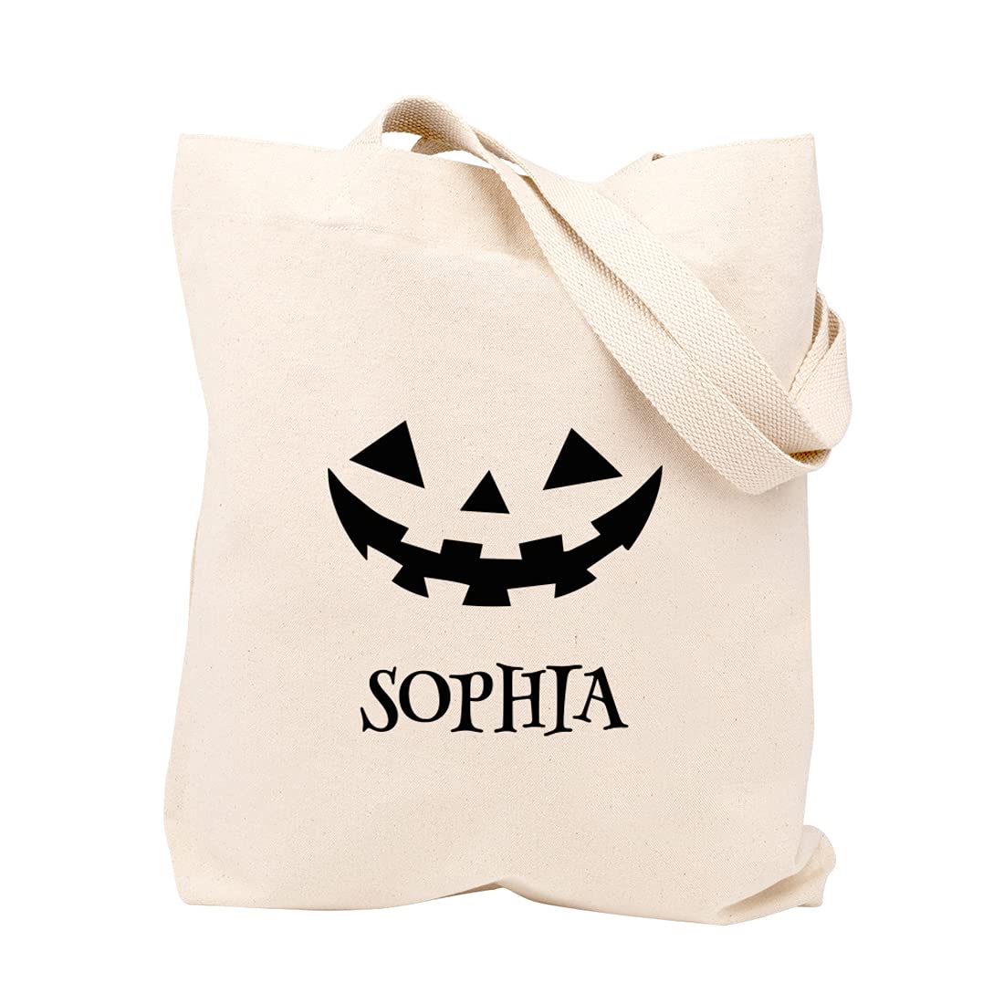 Personalized Halloween Tote Bags for Kids - Custom Canvas Trick or Treat Bags with Handles | Reusable Halloween Party Favors & School Events
