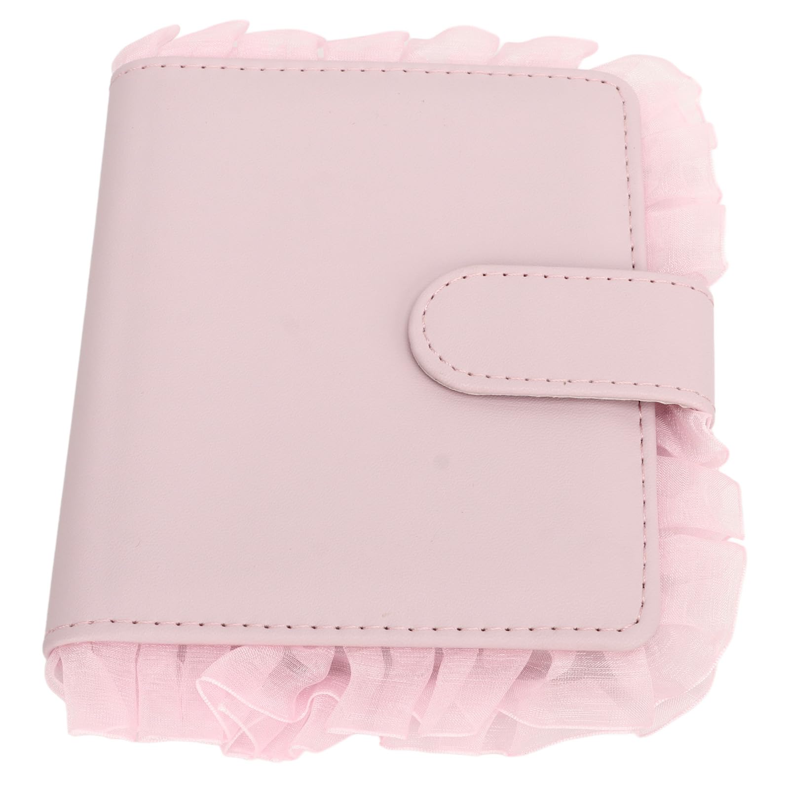 Mini Film Photo Album Book - 64 Pockets for Mini 12/11/9/8 Camera, Universal Photo Holder with Transparent Pages, Leather Cover & Lace Design - Perfect Gift for Weddings, Baby Photos & Travel Memories (Pink)