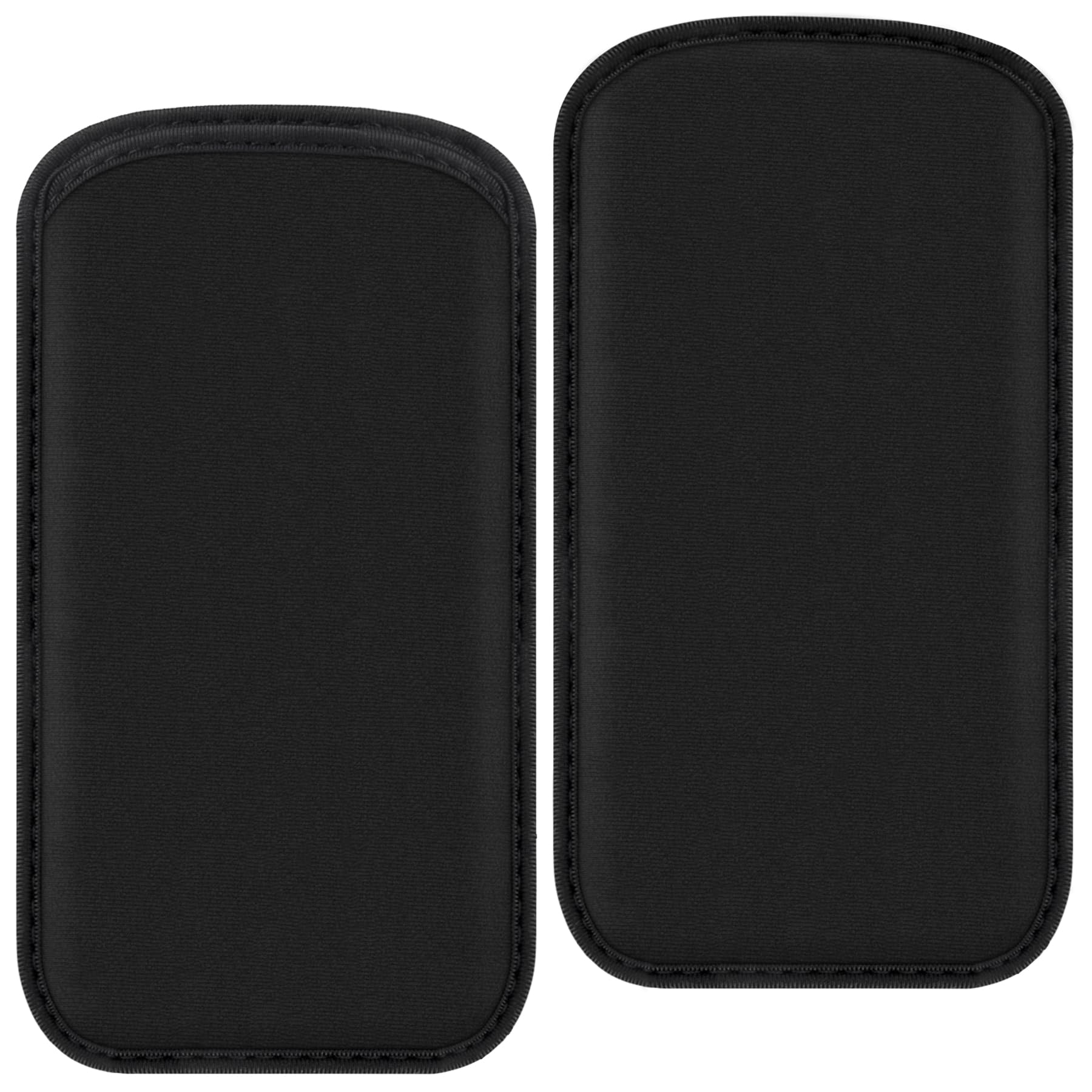 2 Pack Neoprene Phone Sleeve Pouch for iPhone 11 Pro Max/Xs Max/8 Plus/7 Plus/6 Plus - Shockproof & Scratch Resistant Protective Case (Black) - Perfect for Travel, Gym & Everyday Use