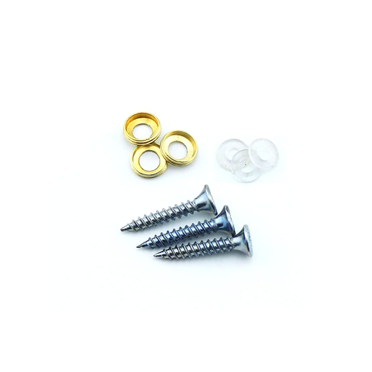 4PCS 304 Stainless Steel Mirror Screws - 25mm Decorative Flat Cap Nails for Sign Advertising Hardware (Brushed Gold) - Perfect for Retail Displays, Home Decor & Commercial Signage