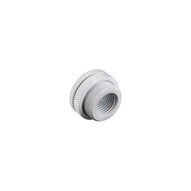 Bitspower Pass Through Fitting - Deluxe White Compression Fitting for PC Water Cooling Systems | Perfect for Custom Loop Builds & Hardline Tubing Installations