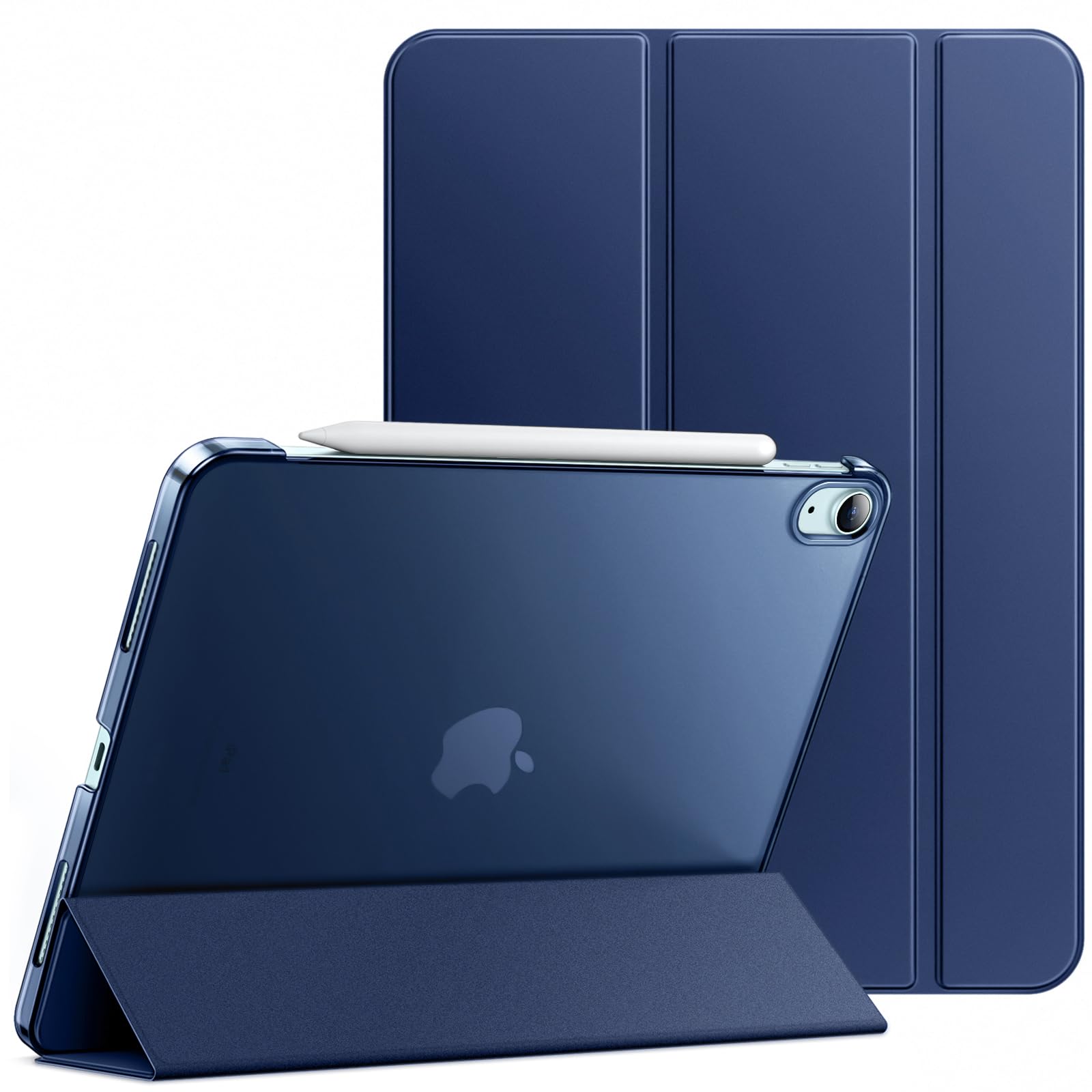 JETech Slim Stand Hard Back Shell Case for iPad Air 11-Inch M3/M2 (2025/2024) & iPad Air 5 (2022 10.9-Inch) - Auto Wake/Sleep Protective Cover (Navy Blue) - Perfect for Work, Travel & Home Use
