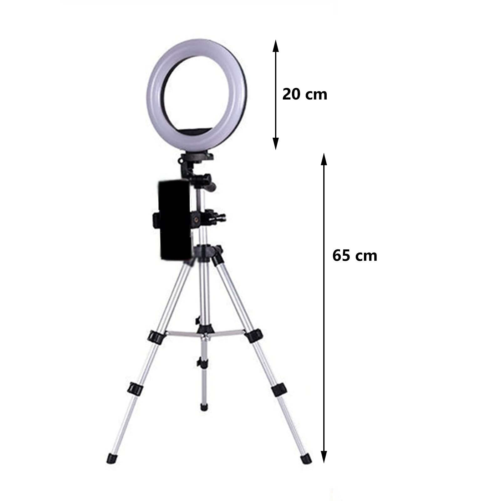 Professional 75cm/85cm Desktop Makeup Ring Light with Tripod Stand & Phone Holder - 3 Color Modes, Dimmable LED Circle Light for Camera, Video, Selfie Photography | Perfect for Beauty Vlogging, Live Streaming & Home Studio Setup
