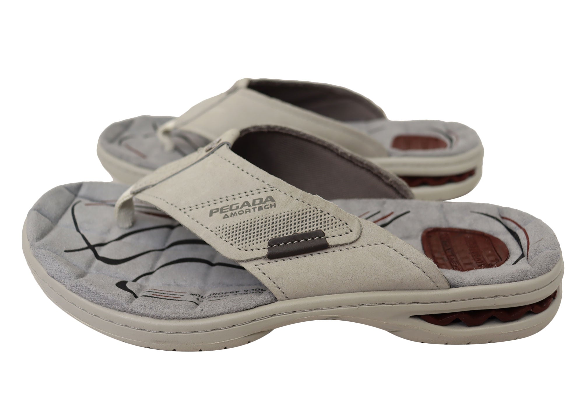 **Pegada Hume Men's Comfortable Leather Flip Flops Sandals - Made in Brazil - Perfect for Beach, Pool, and Casual Wear**