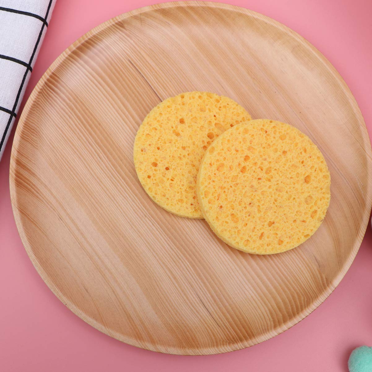 12pcs Natural Cellulose Makeup Sponges - Exfoliating & Deep Cleansing Facial Sponge Puffs for Makeup Removal | Soft Compressed Cosmetic Sponges for Spa, Travel & Daily Beauty Routine