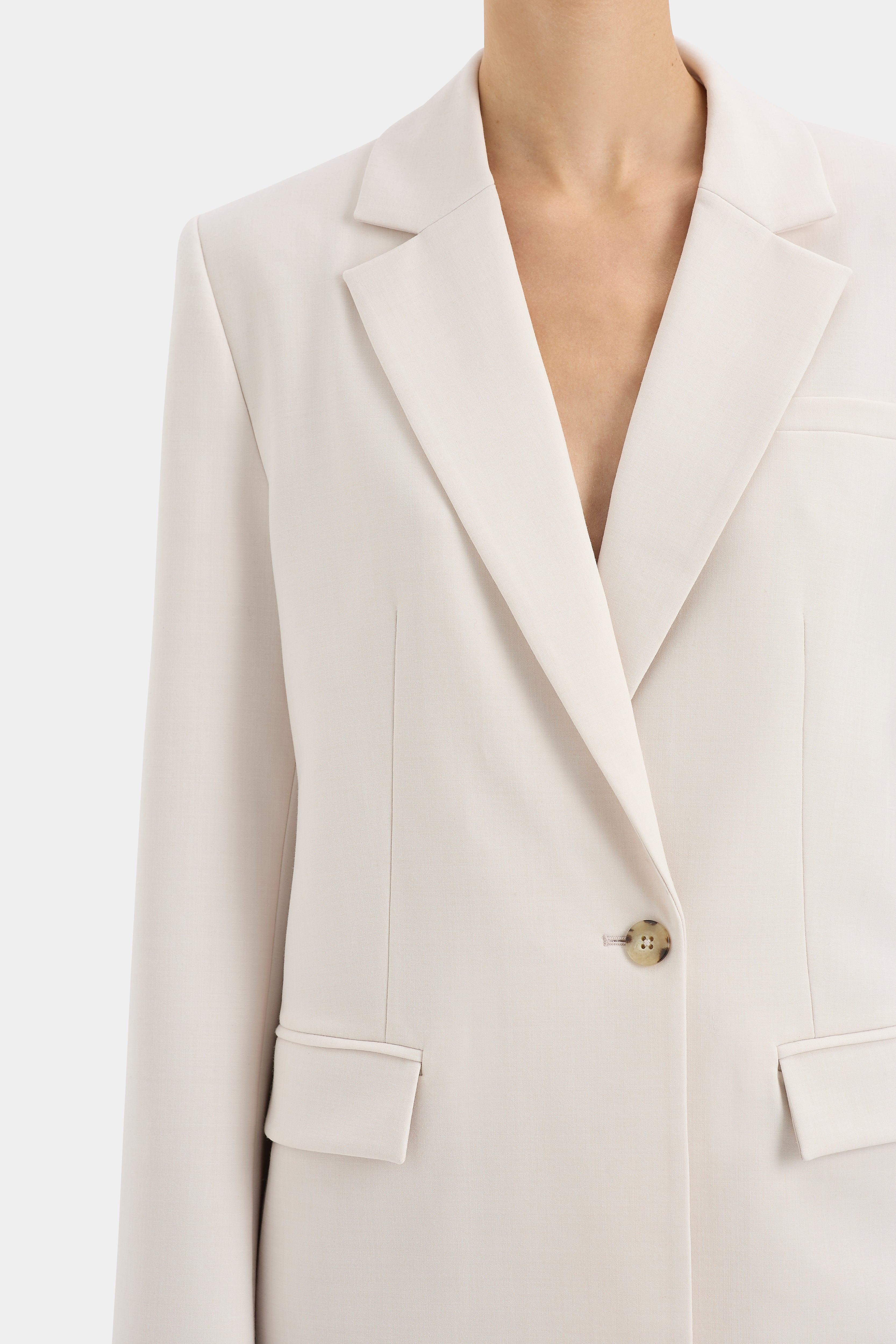 Laredo Blazer Light Ecru - Women's Casual Lightweight Blazer for Office, Business, and Everyday Wear