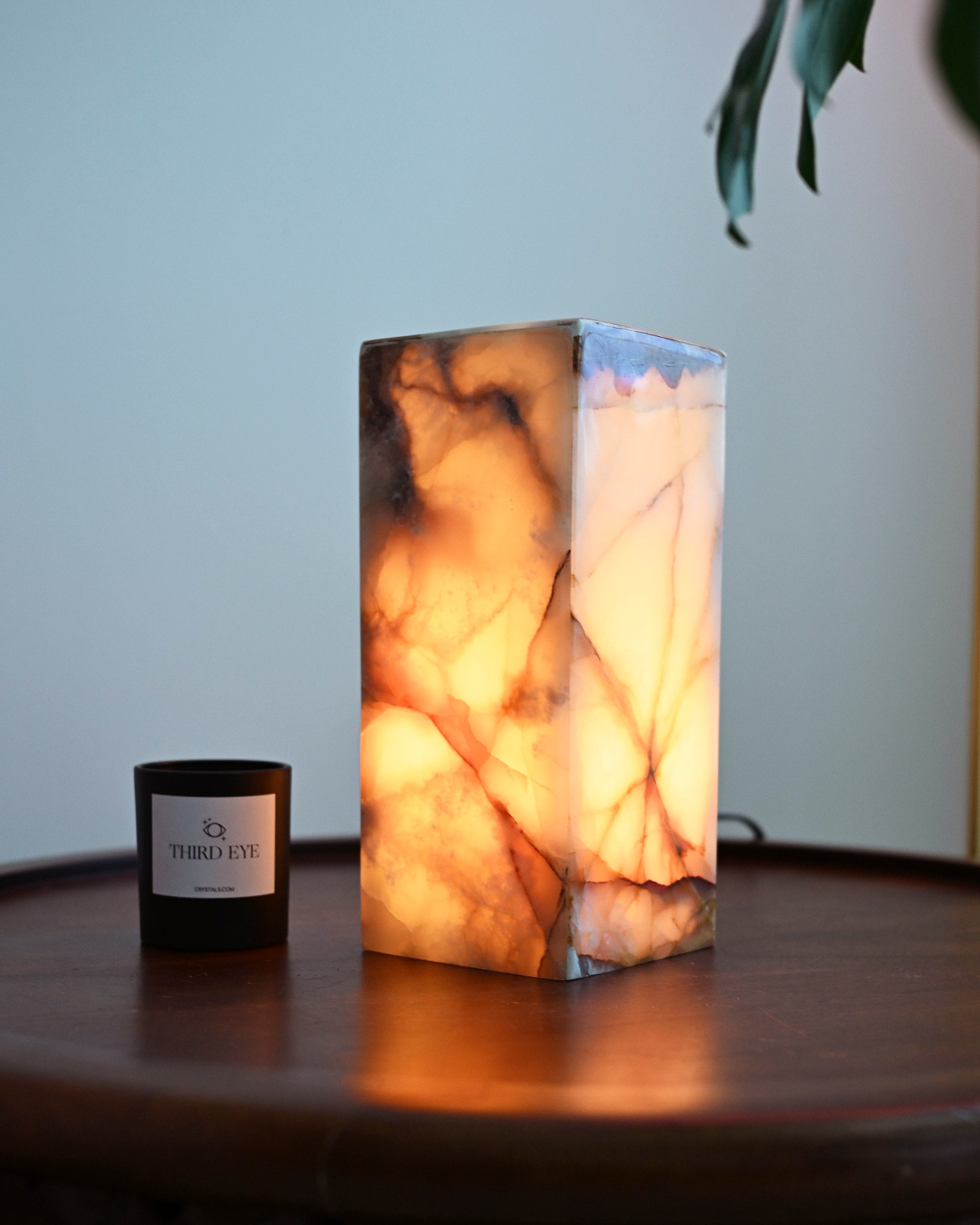 Natural Black Onyx Crystal Lamp - Handcrafted Healing Stone Light for Home Decor, Meditation & Yoga Room | Perfect for Bedroom, Living Room & Office