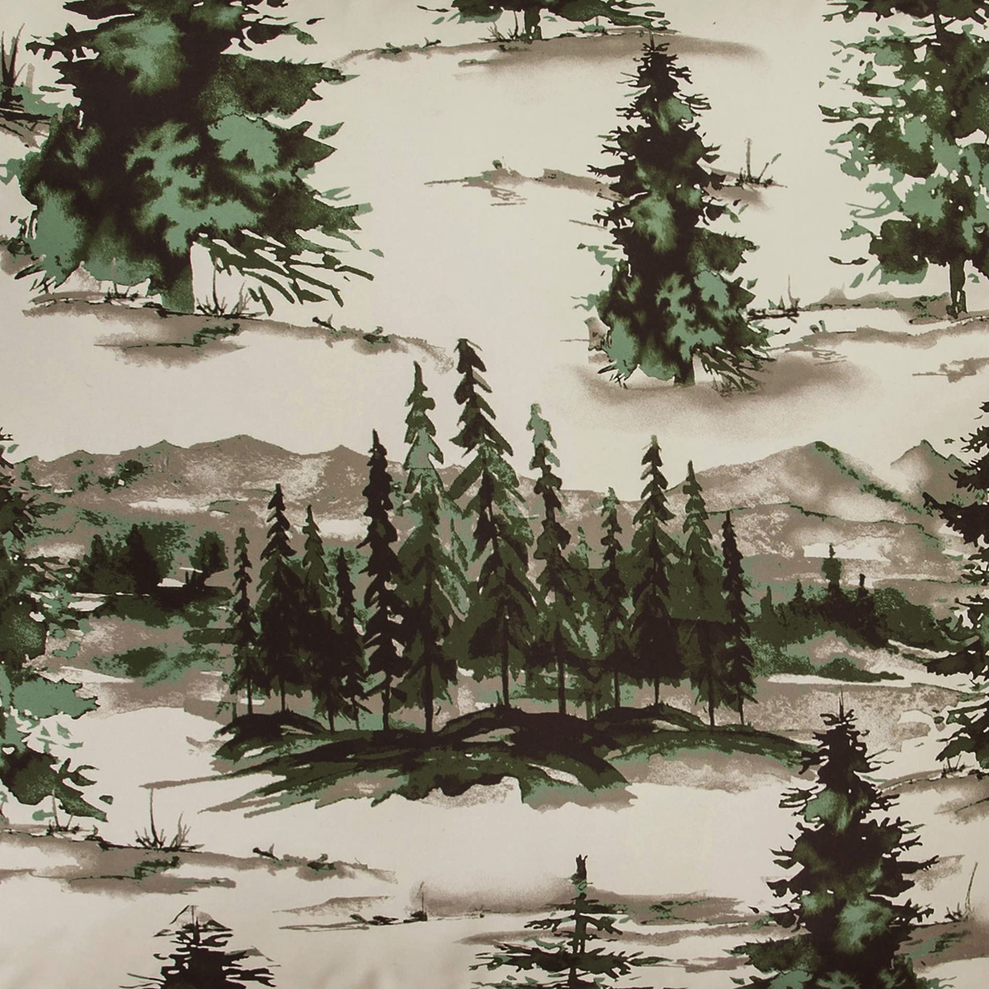 HiEnd Accents Joshua 3-Piece Lodge Comforter Set with Pillow Shams - Queen Size Forest Woods Bedding, Pine Trees Design, Woodland Nature Western Rustic Style | Perfect for Cabin Retreats, Hunting Lodges & Cozy Bedroom Decor