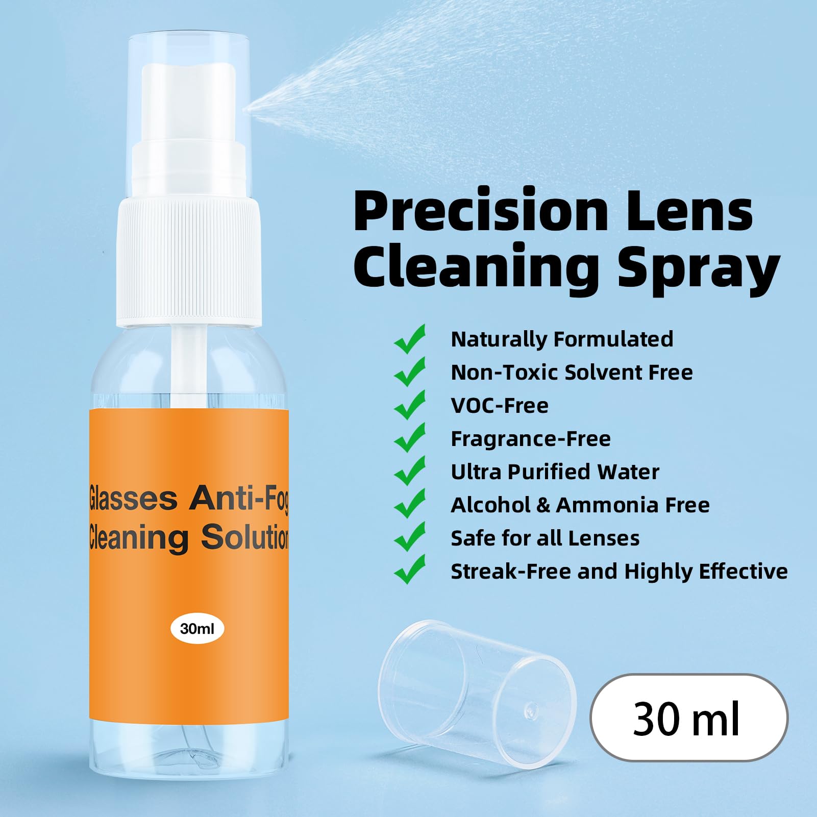 Premium Eyeglass Cleaner Kit - Anti-Fog Spray & Microfiber Cloth, Glasses Repair Tools with Screws - Portable Travel Case - Perfect for Office, Driving, Reading & Outdoor Activities