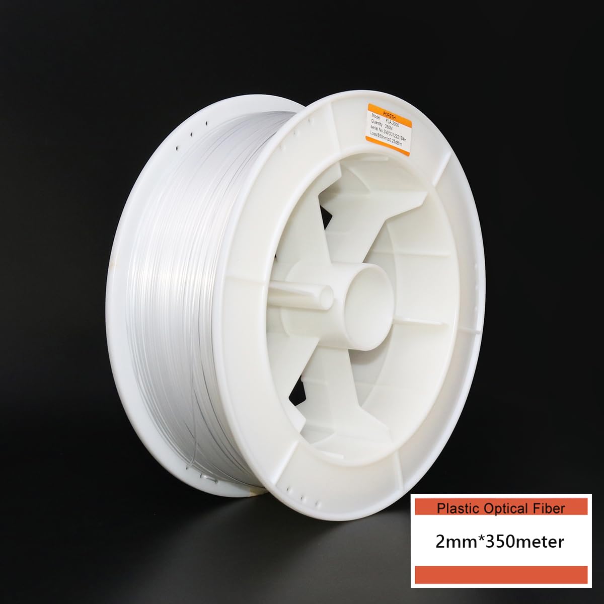 AZIMOM PMMA 0.08in(2mm) 1148ft(350Meter) End Glow Fiber Optic Cable Roll - Premium Plastic Optical Fiber for Star Ceiling Kits, DIY Starlight Decor, Twinkle Sky Headliner - Perfect for Bedroom, Theater, and Home Decoration Projects