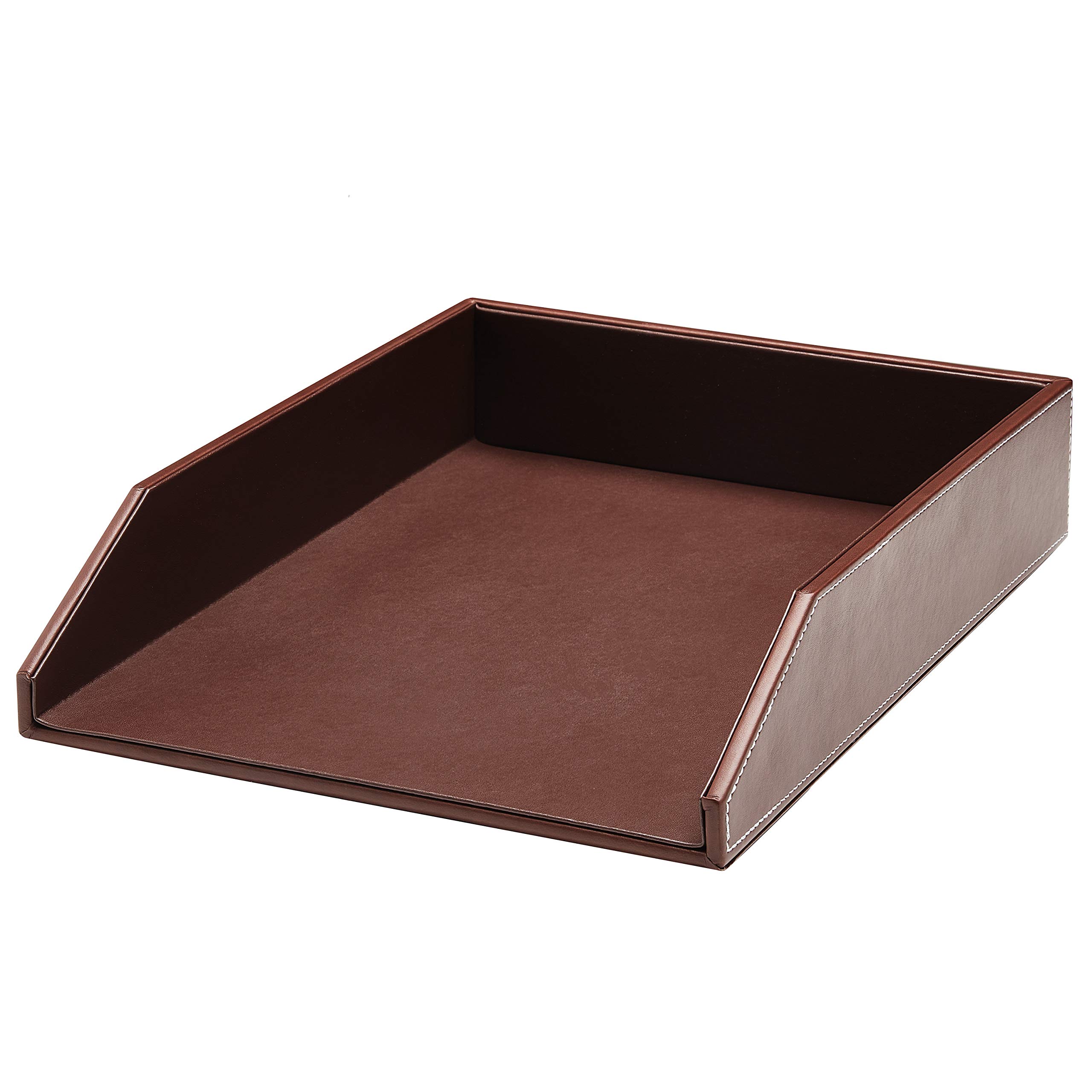 Premium PU Leather Letter Tray Desk Organizer - Stackable Paper Tray for Office & Home, A4 Document Holder for Desk Organization, Perfect for Files, Mail & Office Supplies Storage (Ideal for Workspace, Study & Home Office)