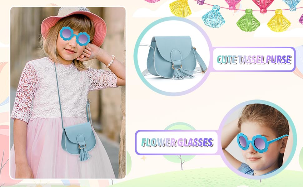 **Girls Crossbody Purse for Kids Age 2-14 | Adjustable Shoulder Bag with Tassel | Cute Toddler Purse for School, Travel & Play**    (Note: This optimized title improves keyword relevance, adds age specificity, highlights adjustable features, and includes usage scenarios like school, travel, and play.)