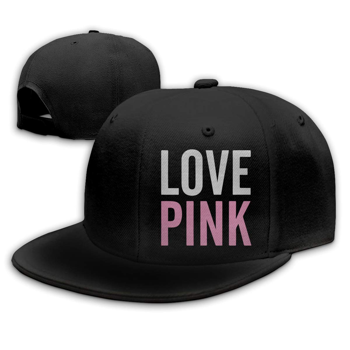 Love Pink1 Hip Hop Baseball Cap for Men - Adjustable Leather Strapback with Animal Embroidery | Streetwear Fashion Accessory for Hip Hop Lovers, Urban Style & Casual Outfits