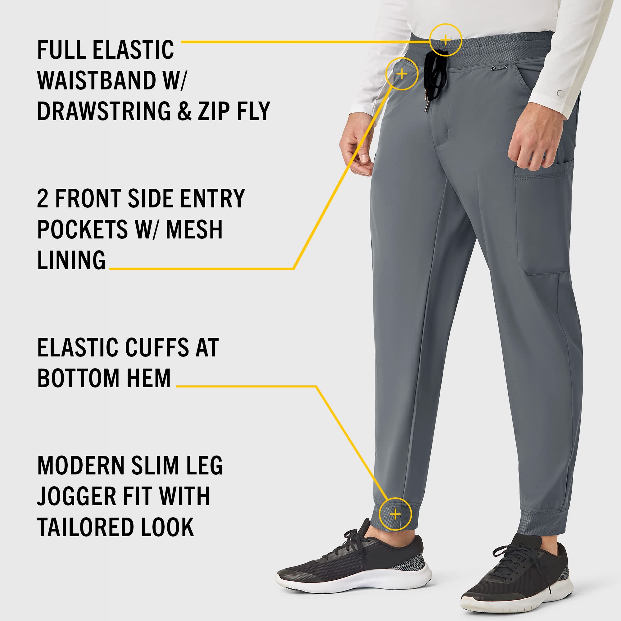 Carhartt Men's Comfort Cargo Jogger Pants - Durable Workwear with Utility Pockets for Construction, Hiking & Outdoor Activities