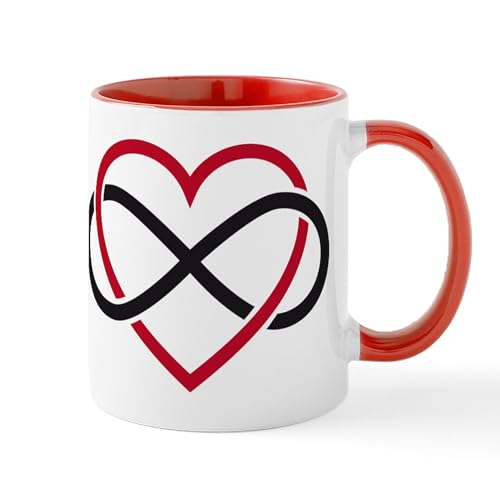White/Red Inside - Infinity Heart, Never Ending Love Mug